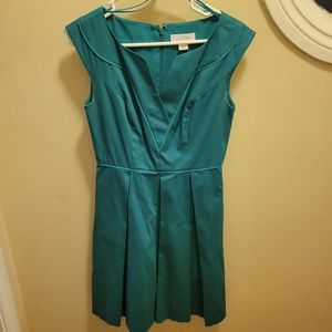 Semi formal bright Teal dress.